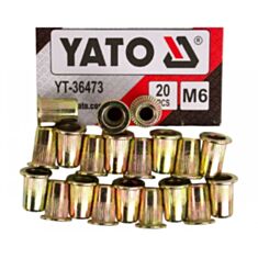 Нитогайка стальная YATO YT-36473 М6 15 мм 20 шт - фото