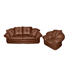 Комплект м'яких меблів Isadora коричневий - фото