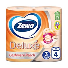 Туалетная бумага Zewa Deluxe Персик 4 шт - фото