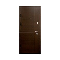 Двери металлические Министерство Дверей ПК-180/161 Венге горизонт темный/Царга шале 96*205 левые - фото