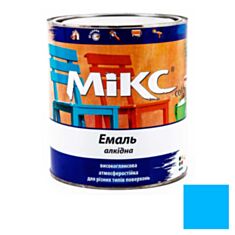 Емаль алкідна MIKS Color ПФ-115 глянцева яскраво-блакитна 0,9 кг - фото