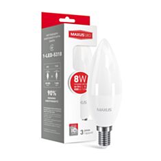 Лампа светодиодная Maxus 1-LED-5318 CL-F 8W 4100K 220V E14 - фото