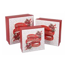 Подарункова коробка LaPrida 73-745 L червона - фото