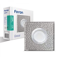 Светильник точечный Feron CD834 MR16 с LED подсветкой прозрачный-серебро - фото