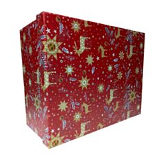 Коробка подарункова Гулівер Різдвяна зірка 291807 31*25 см червона - фото