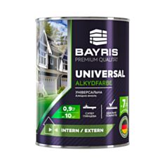Емаль алкідна Bayris універсальна світло-сіра 0,9 кг - фото