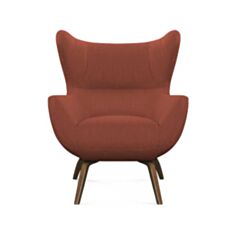 Кресло Челентано с деревянными ножками терракотовое - фото