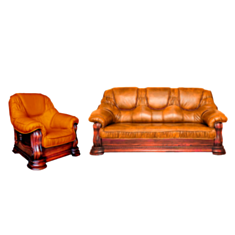 Комплект мягкой мебели Grizzly оранжевый - фото