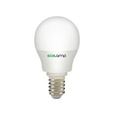 Лампа світлодіодна Ecolamp LED G45 5W Е14 3000K - фото
