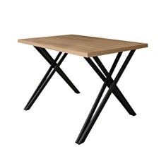 Стол обеденный Металл-Дизайн Бруно 115*80 см дуб античный/черный - фото