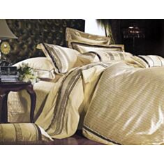 Комплект постельного белья La Scala Lux-050 жаккард шолк+вишивка шолк 200*220 - фото
