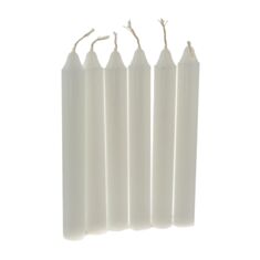 Набір свічок столових Oreola 6 шт білі - фото
