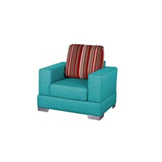 Кресло Куб голубой - фото