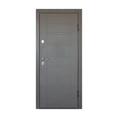 Двери металлические Министерство Дверей Vinorit ПБ-206 венге горизонт серый 86*205 см правые - фото
