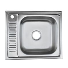 Кухонна мийка Platinum 6050 без сифона 0,5 мм 60*50*16 см сатин - фото