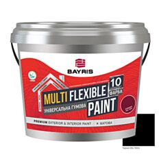 Краска резиновая универсальная Bayris Multi Flexible Paint Ral 9004 чорная 1 кг - фото