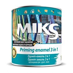 Грунт-емаль антикорозійна Miks 3 в 1 жовта 0,8 кг - фото