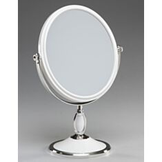Косметическое зеркало Elisey 045Z 30 см белое хром - фото