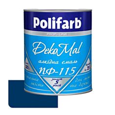 Емаль алкідна Polifarb DekoMal ПФ-115 синя 0,9 кг - фото