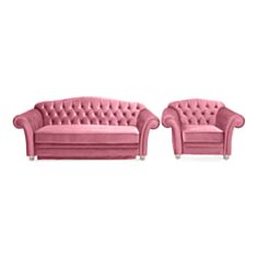 Комплект мягкой мебели Филипп розовый - фото