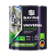 Емаль алкідна Bayris універсальна світло-сіра 2,7 кг - фото