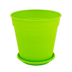 Горшок Алеана Глория с подставкой 114018 18,5*18 см светло-зеленый - фото