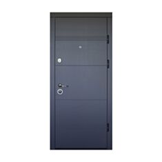 Двері металеві Міністерство Дверей ПК-188/193 Софт темно-сірий/беж 96*205 см праві з дзеркалом - фото