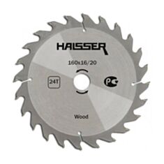 Диск пильний HAISSER HS109003 по дереву 24 зуба 160*16/20 мм - фото