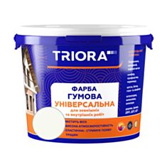Фарба гумова універсальна TRIORA 10 біла 12 кг - фото
