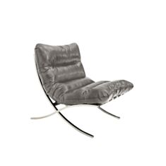 Крісло м'яке Leonardo Linea сіре - фото