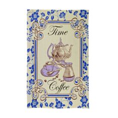 Рушник кухонний вафельний Home Line 129461 Час для кави 45*60 см синій - фото