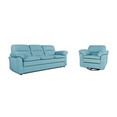 Комплект мягкой мебели Сан-Ремо голубой - фото