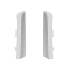 Комплект заглушок для плінтуса Arbiton Indo70 01 білий глянець - фото
