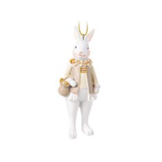 Фігурка декоративна Кролик з кошиком Символ року 2023 Elendekor 192-255 10 см - фото