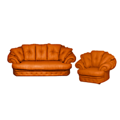 Комплект мягкой мебели Carmen оранжевый - фото