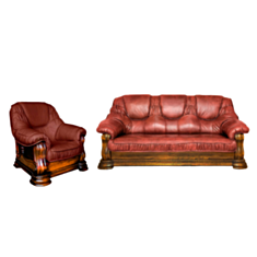 Комплект мягкой мебели Grizzly коричневый - фото