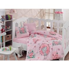 Комплект постельного белья Cotton Box Baby Ranforce MINI Pink 100*150 - фото