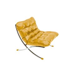 Кресло мягкое Leonardo Rombo желтое - фото