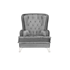 Кресло Людовик серый - фото