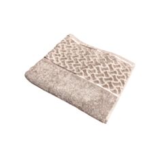 Рушник махровий Luzz Towel з бордюром 50*90 см кавово-ліловий - фото
