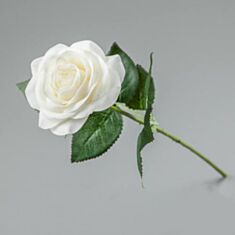 Штучна квітка Троянда силіконова 003FR-1/white42см - фото
