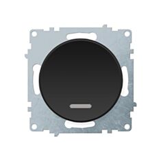 Вимикач одинарний OneKeyElectro з підсвіткою чорний - фото