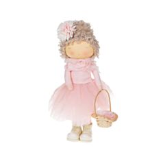 Декоративна лялька з кошиком BonaDi 831-831 20*10*36 см рожева - фото