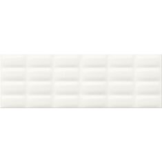 Плитка для стін Opoczno Vivid White Glossy pillow 25*75 см - фото