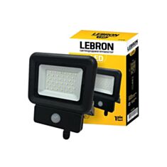 Прожектор світлодіодний Lebron 17-12-30 LED LF 30W з датчиком руху чорний - фото