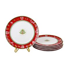 Набор тарелок Lefard Рождественская коллекция 943-158 6 шт 20 см - фото