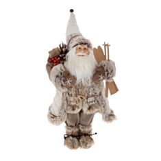 Новогодняя игрушка Санта с подарками BonaDi NY44-150 45 см бежевая - фото