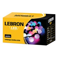 Гірлянда Lebron 15-18-30 кульки RGB 25 LED 4 м мультиколор - фото