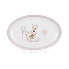 Блюдо керамічне BonaDi DM144-E "Веселий кролик" 29 см - фото