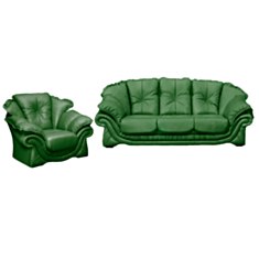 Комплект м'яких меблів Loretta зелений - фото